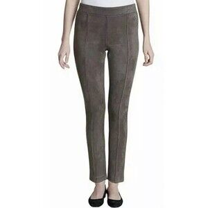 Andrew Marc Pants Womens Small Pull On Brown Taupe Soft Stretch Faux Suede